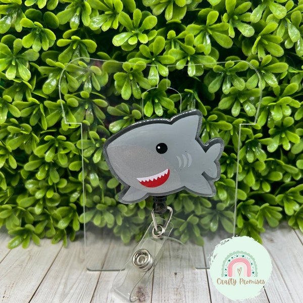 Shark Badge Reel,Shark lover gift ,Teacher gift, Nurse badge ID, Thank you gift for her, Best friend gift, cute gift for coworker birthday