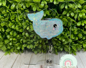 Beluga Badge Reel, baby beluga whale Badge holder, Cute whale retractable badge gift, Nurse gift badge ID, cute gift for coworker birthday