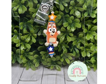 Blue Heeler Dog Badge Charm, Pediatric/Medical Work Accessory