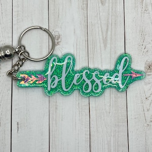 Blessed keychain, Faith keychain, Gifts for kids, Gifts for her, Birthday gift, Gifts for Mom, Gifts for Sister, Gifts for church