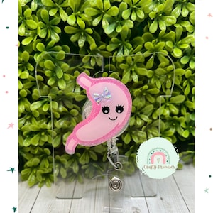 Stomach badge reel, medical badge reel for gastroenterologist, bariatric surgeon thank you gift, GI badge for nurse week, cute gastro badge