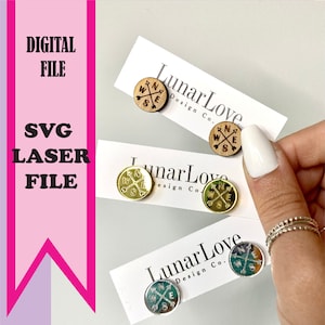 Compass Earrings - DIGITAL FILE for Glowforge Laser