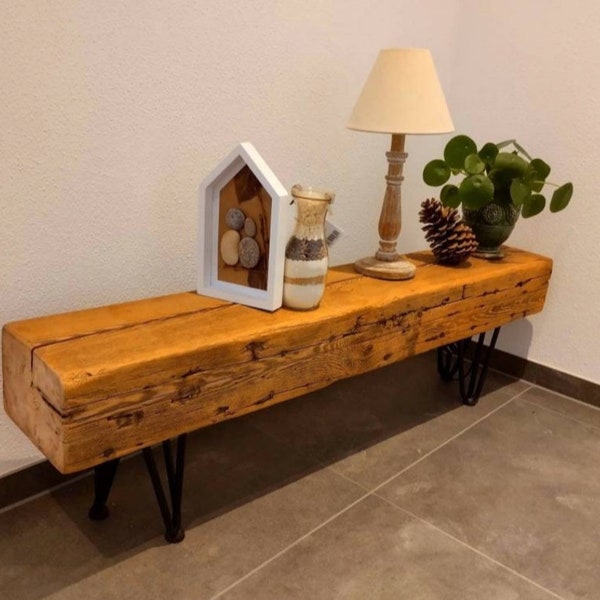 Buffet console TV lowboard banc en bois ancien table d'appoint console table basse table de couloir