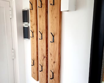 Garderobenhaken Aus Holz Set – 8 Stück Mit Schrauben, Retro Wandhaken Für Kleidung & Hüte