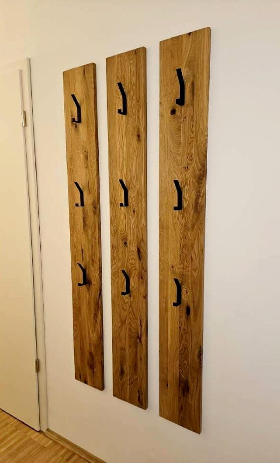 Garderobe Eiche Kleiderhaken Wandregal Kleiderständer
