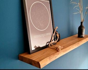 Wall shelf, oak shelf, floating shelf, storage shelf, flower shelf