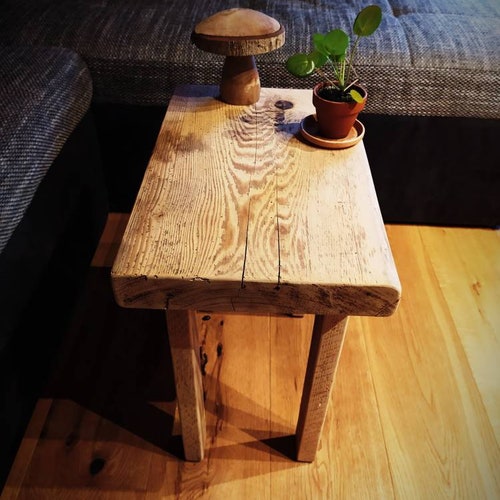 Rustic Side Table Etsy