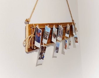 Cord frame photo line picture bar old wood polaroid photos