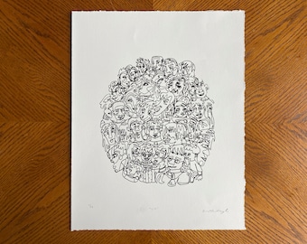 Faces | 11x14 inch | original screen print | limited edition