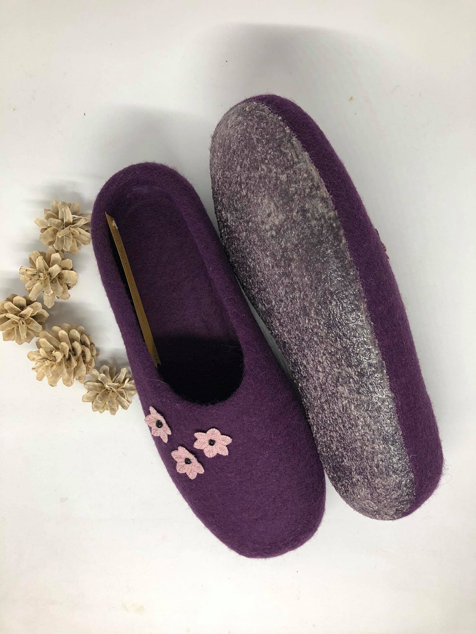 Gift wool slippers felted eco slippers friendsgift love Etsy