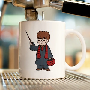 Wizard Coffee Mug | Gifts for Wizard Fans | Trick or Treat | Funny Quote | Merchandise | Birthday Present | Fall Cup | Harry P. Font