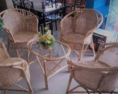 Rattan chair and table set rattan chair wicker rattan home decor Lounge beach Arm chair Rattan furniture
