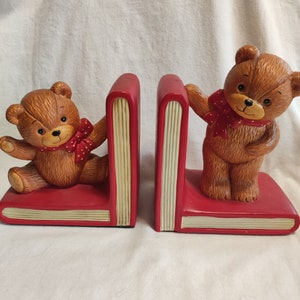 Vintage 1983 Lucy And Me Enesco Bear Book Ends