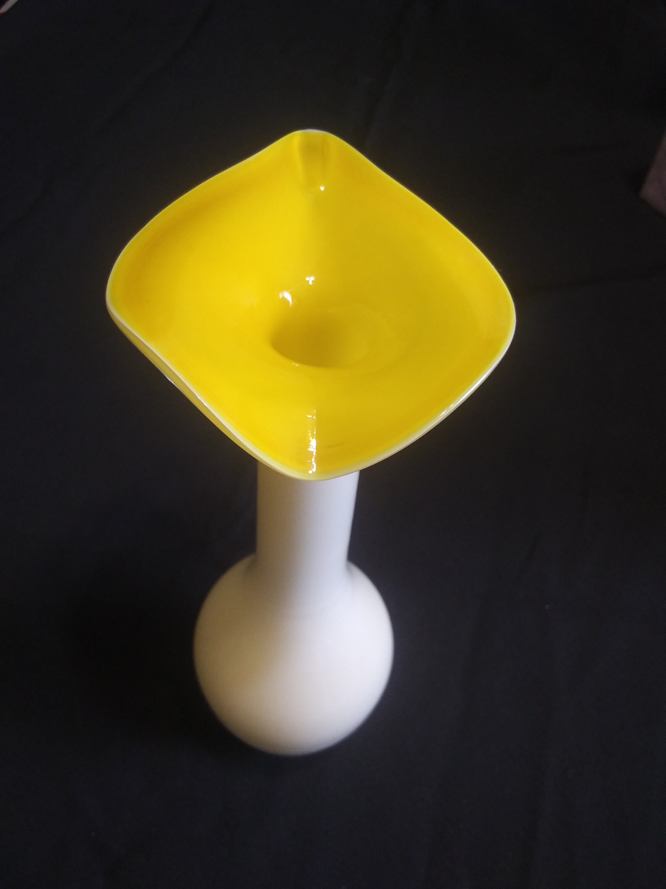 Vintage Cased Glass Lily Vase Etsy