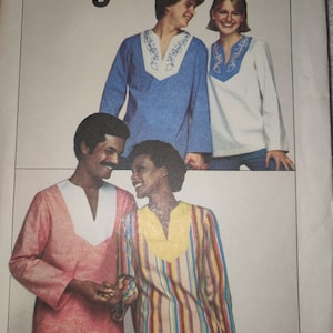 Vintage 1977 Simplicity Jiffy Pattern 8006 Pullover Top Sewing Pattern