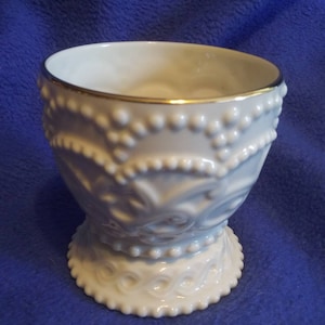 Lenox Ivory And 24K Gold Trim Small Embossed Vase