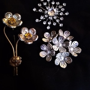 Lot Of Three Vintage Brooches