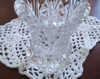 Vintage Leaded Crystal Vase Zajecar Made In Yugoslavia
