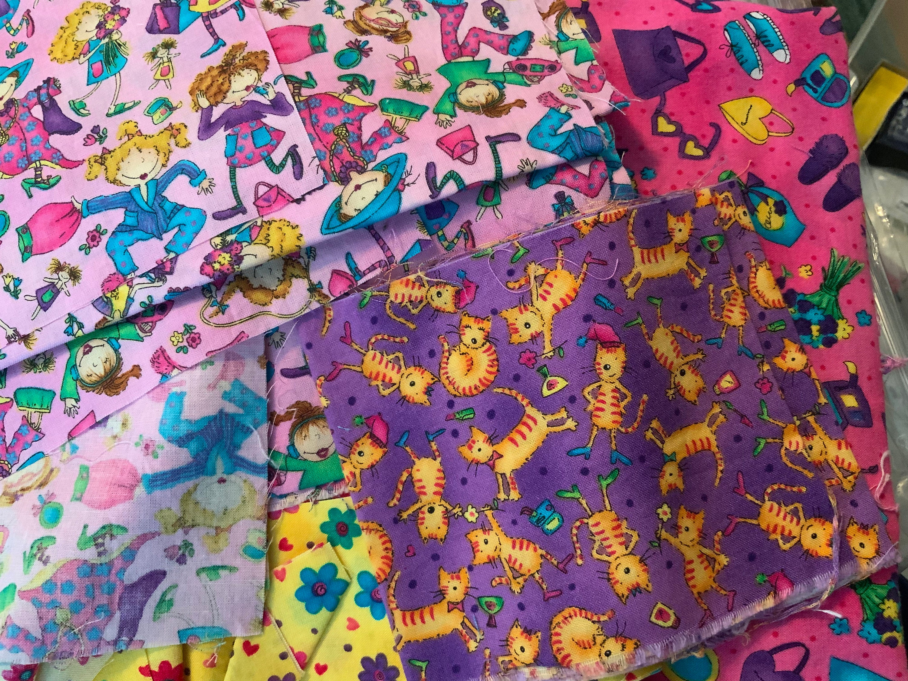 Girlie Girls by Cherie Stole Quilt and Pillow Kit- Fabric and Pattern ...