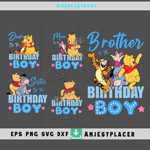 Paquete family birthday boy svg, birthday svg, cricut file, clipart, svg, png, eps, dxf