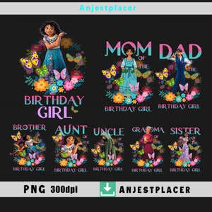 Bundle Family Birthday Girl Png, Birthday Png, Png Images Digital 300dpi