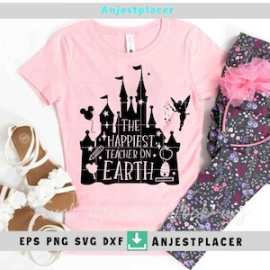 De gelukkigste leraar op aarde Svg, leraar svg, terug naar school Svg, Cricut File, Clipart, Svg, Png, Eps, Dxf
