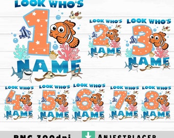 Look Who's Name Png, Birthday Png, Bundle, Png Images Digital 300dpi