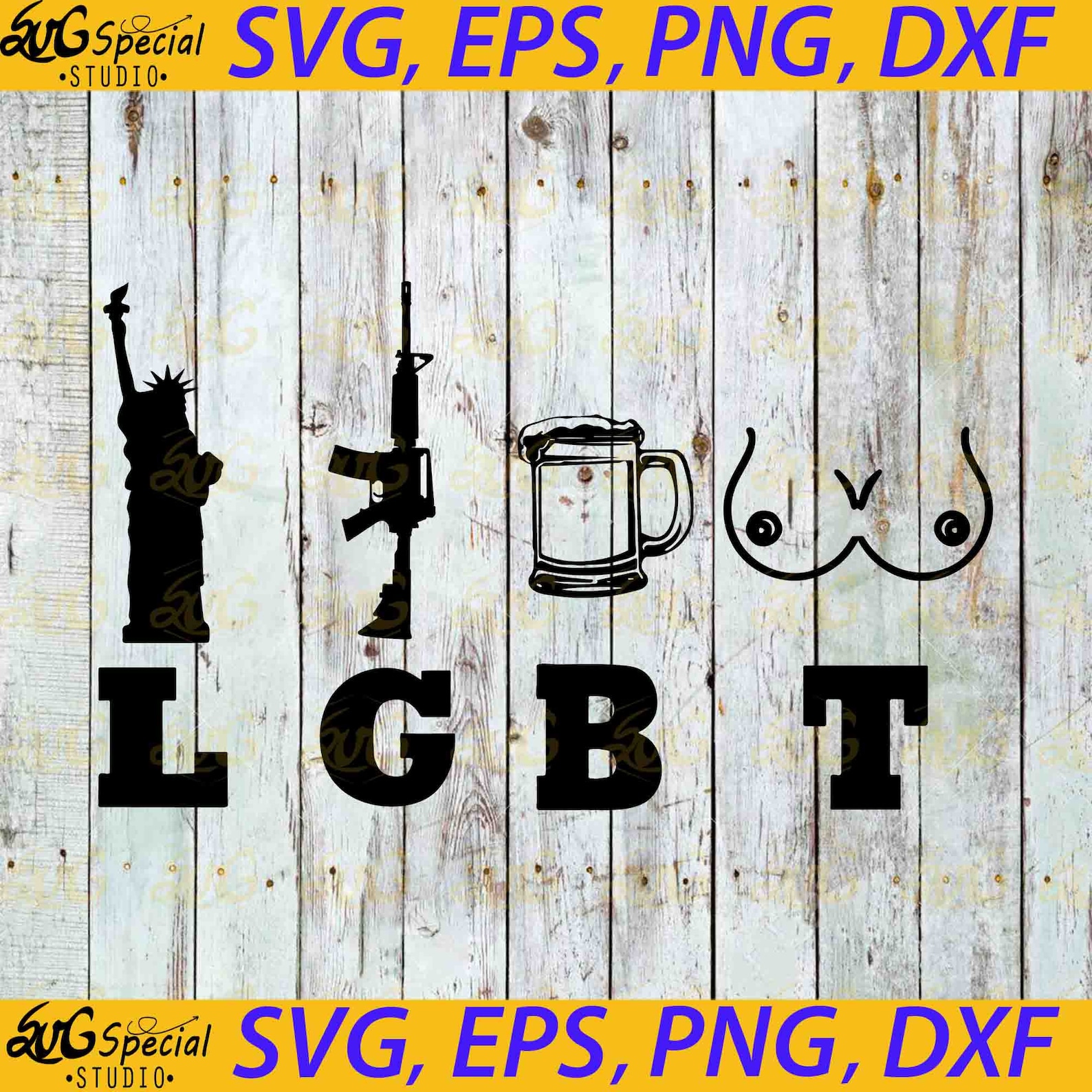 Liberty Guns Beer Tits LGBT Svg LGBT pride svg Lesbian Pride Etsy