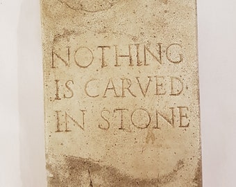 Nothing Is Carved In Stone Freestanding Sculpture (Large)