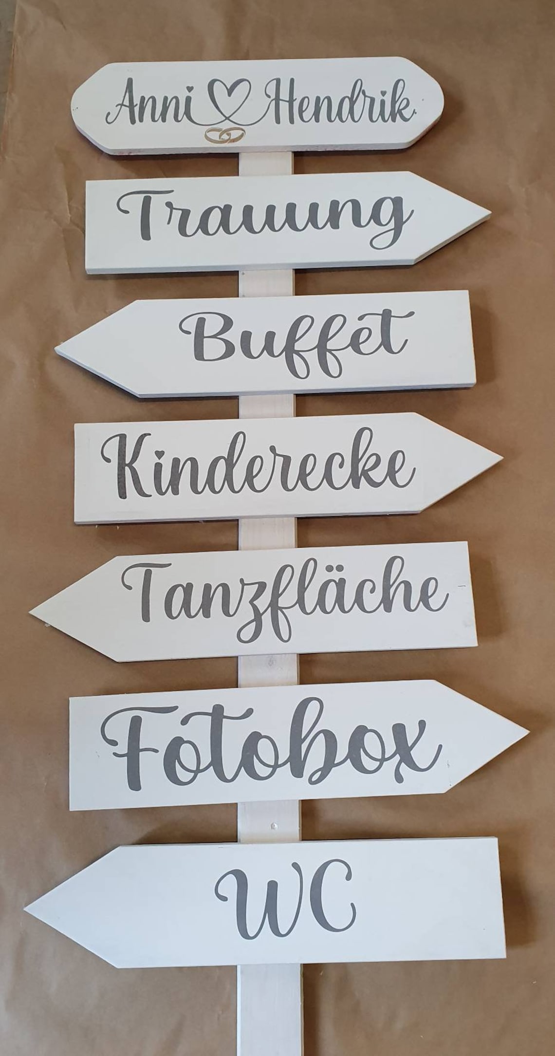 Wegweiser Hochzeit individuell gestaltbar. Etsy.de