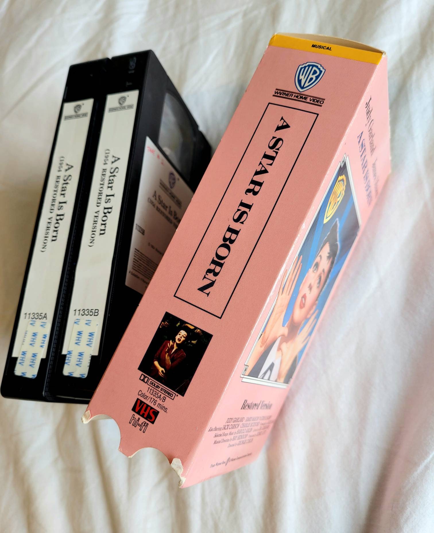 A STAR is BORN VHS Vintage Video Tape 1954 Film 1987 Restored Judy