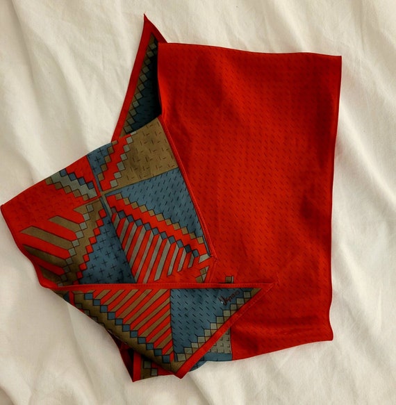 PEGGY OLSON SCARF -- Red Silk Ugna Tie Mad Men 19… - image 4