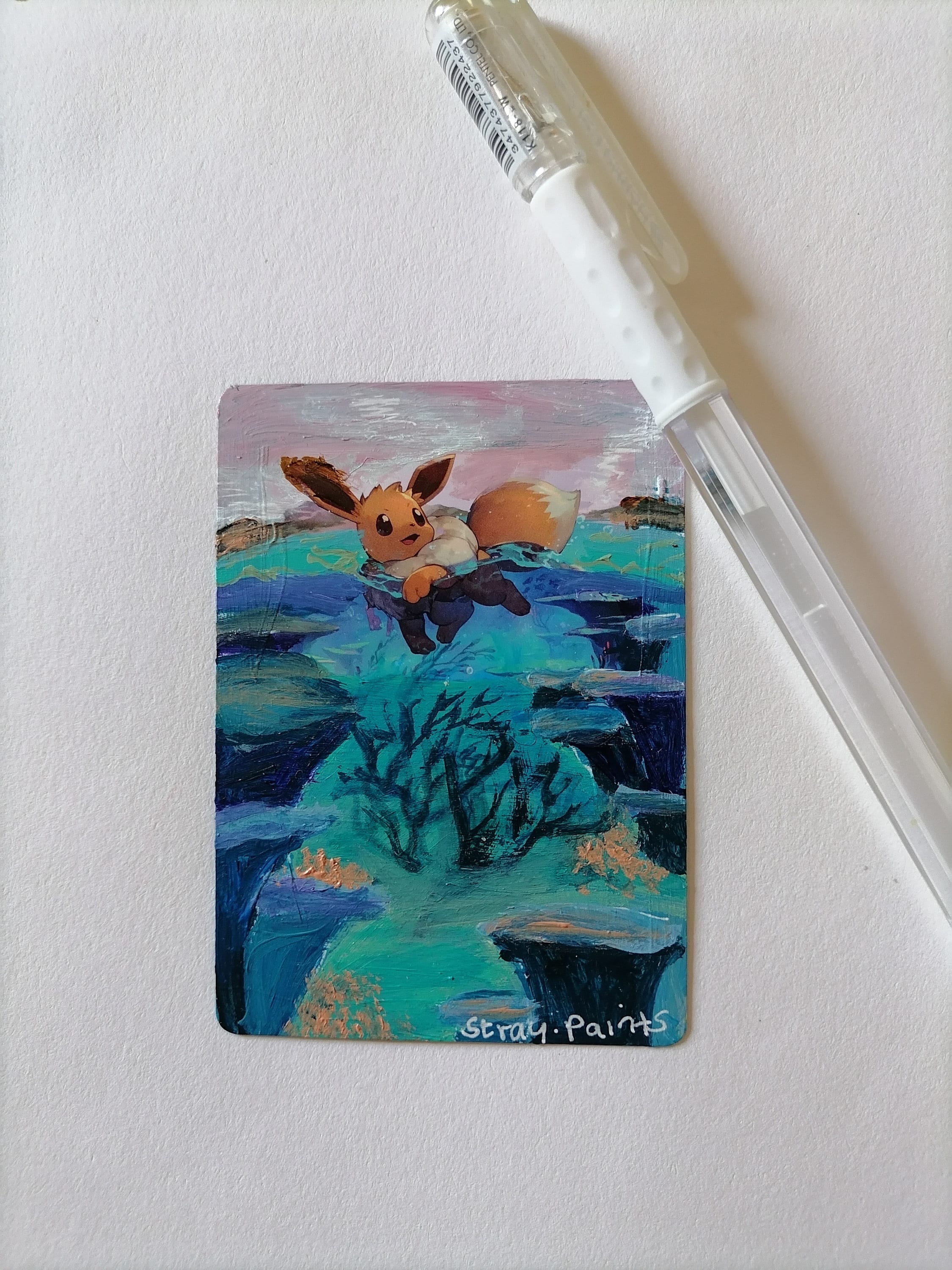 Commission Custom Pokemon Card Art Painting Alter Extended Hand Painted