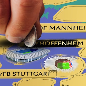 Rubbelkarte Fußballstadien Deutschland – Deutsche Ligen Scratch-Off Poster mit 100 Stadien & Trikots | Fußball Geschenk 85 × 60 cm image 7