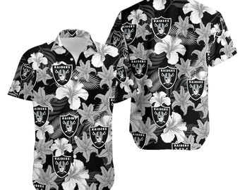 Oakland raiders aloha shirt Clearance