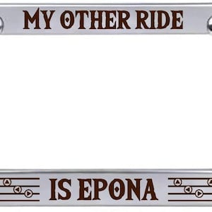 Fantasy Game Film Show Paródia Placa de licença Moldura gravada a laser em aço inoxidável - Presentes para ele, ela, marido, esposa, eles, homens, mulheres
