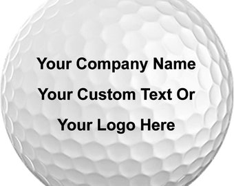 Pack of 12 Golf Balls 3D Color Printed With Your Personalized Photo Text or Logo for Company Gifts Birthday Christmas Anniversary Him Her