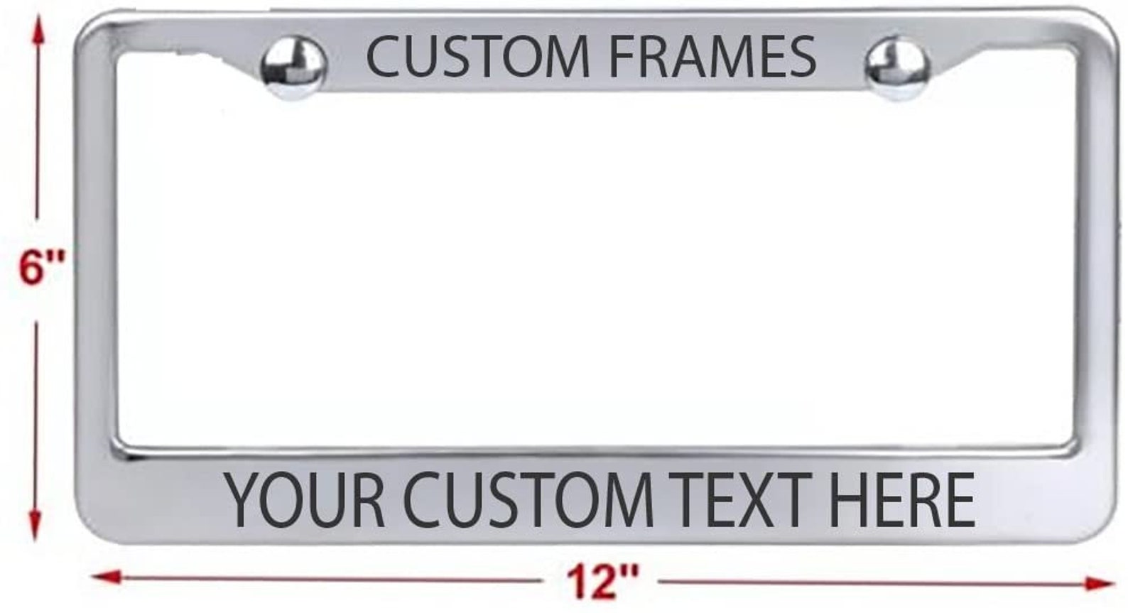Custom License Plate Frame Laser Engraved Stainless Steel Etsy