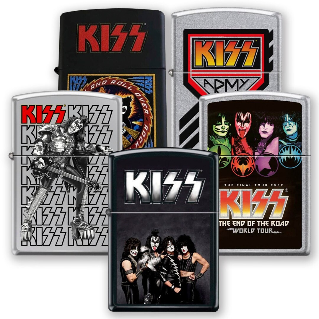 Windproof Zippo Lighters KISS Band Designs Etsy