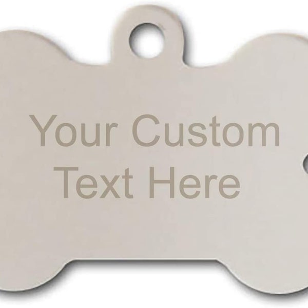 Vet Recommended Custom Personalized 3D Laser Engraved Shaped Pet ID Tag Made in USA, Strong Anodized Aluminum