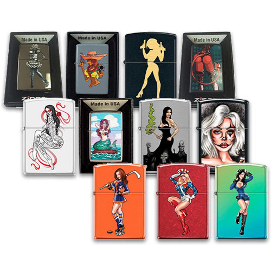 Windproof Zippo Lighters Pin up Designs Etsy