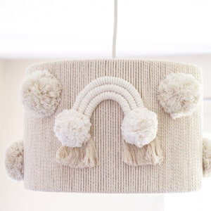 Handmade macrame lampshade| Boho Style Made to order| Ceiling lampshade for livingrooms, nursery, bedroom|Bohemian baby room lighting