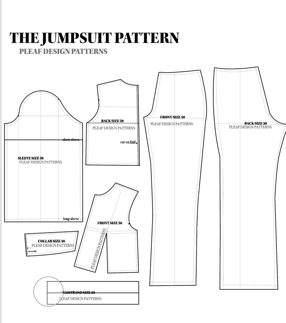 Jumpsuit Sewing Pattern / Printable Sewing Pattern // Pdf Etsy