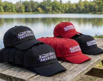 Alzheimer's Awareness Dad Hat: Lila Band-Unterstützung
