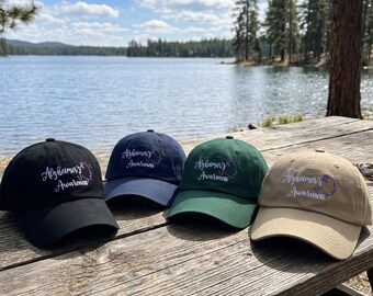 Gorra de papá para concienciar sobre el Alzheimer / Gorra de papá para concienciar sobre el Alzheimer / Regalo para mamá o papá para concienciar sobre el Alzheimer / Apoya la concienciación sobre el Alzheimer