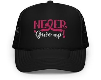 Breast Cancer Awareness Foam trucker hat Breast Cancer Awareness Dad Cap | Breast Cancer Awareness Gift for Mom | Support Breast Cancer