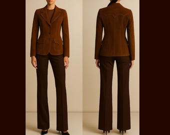 Unisex Suede Blazer Jacket | Vintage Retro Western Style Coat | Soft Casual Suede Outerwear | Trending 2025 Streetwear Blazer