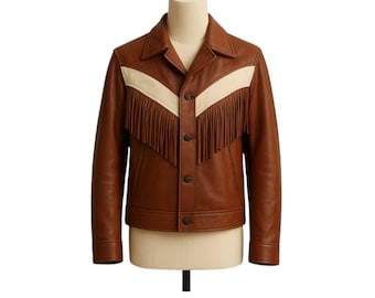 Western Suede Fringe Jacket | Vintage Cowboy Motorcycle Coat | Retro Rodeo Style Outerwear for Men & Women