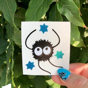 Cute “Soot sprite” vinyl decal anime lover gift for cup and car