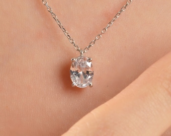 Wishrocks Oval Cut Multi Gemstone & White CZ Cluster Pendant Necklace in Sterling Silver Wishrocks Oval Cut Multi Gemstone & White CZ Cluster Pendant Necklace in Sterling Silver
